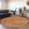Piper Looms Mayfield Abstract AMF1018 Paprika Machine Washable Area Rug Round Lifestyle Image Feature