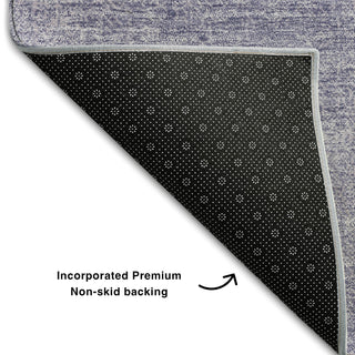 Piper Looms Mayfield Abstract AMF1018 Purple Machine Washable Area Rug Backing Image