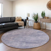 Piper Looms Mayfield Abstract AMF1018 Purple Machine Washable Area Rug Round Lifestyle Image Feature