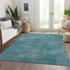 Piper Looms Mayfield Abstract AMF1018 Teal Machine Washable Area Rug Lifestyle Image Feature