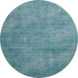 Piper Looms Mayfield Abstract AMF1018 Teal Machine Washable Area Rug Round Main Image