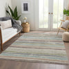 Piper Looms Mayfield Stripes AMF1019 Beige Machine Washable Area Rug Lifestyle Image Feature