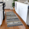 Piper Looms Mayfield Stripes AMF1019 Charcoal Machine Washable Area Rug Runner Lifestyle Image Feature