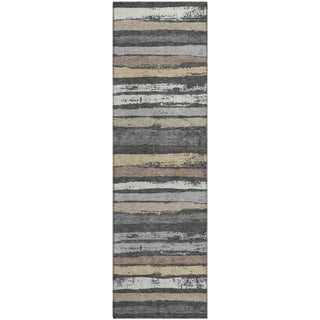 Piper Looms Mayfield Stripes AMF1019 Charcoal Machine Washable Area Rug Runner Main Image