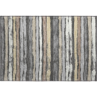 Piper Looms Mayfield Stripes AMF1019 Charcoal Machine Washable Area Rug Scatter Main Image