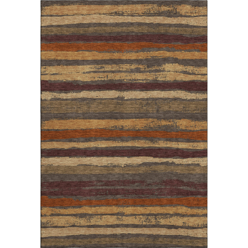 Piper Looms Mayfield Stripes AMF1019 Chocolate Machine Washable Area Rug main image