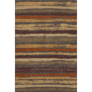 Piper Looms Mayfield Stripes AMF1019 Chocolate Machine Washable Area Rug main image