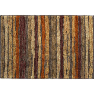 Piper Looms Mayfield Stripes AMF1019 Chocolate Machine Washable Area Rug Scatter Main Image