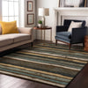 Piper Looms Mayfield Stripes AMF1019 Fudge Machine Washable Area Rug Lifestyle Image Feature
