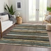 Piper Looms Mayfield Stripes AMF1019 Fudge Machine Washable Area Rug Lifestyle Image Feature