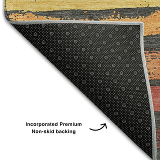 Piper Looms Mayfield Stripes AMF1019 Granite Machine Washable Area Rug Backing Image