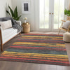 Piper Looms Mayfield Stripes AMF1019 Granite Machine Washable Area Rug Lifestyle Image Feature