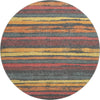 Piper Looms Mayfield Stripes AMF1019 Granite Machine Washable Area Rug Round Main Image