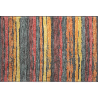 Piper Looms Mayfield Stripes AMF1019 Granite Machine Washable Area Rug Scatter Main Image