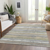 Piper Looms Mayfield Stripes AMF1019 Gray Machine Washable Area Rug Lifestyle Image Feature