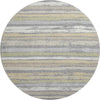 Piper Looms Mayfield Stripes AMF1019 Gray Machine Washable Area Rug Round Main Image