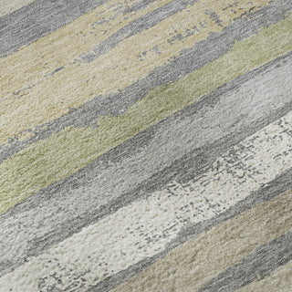 Piper Looms Mayfield Stripes AMF1019 Gray Machine Washable Area Rug Swatch Image