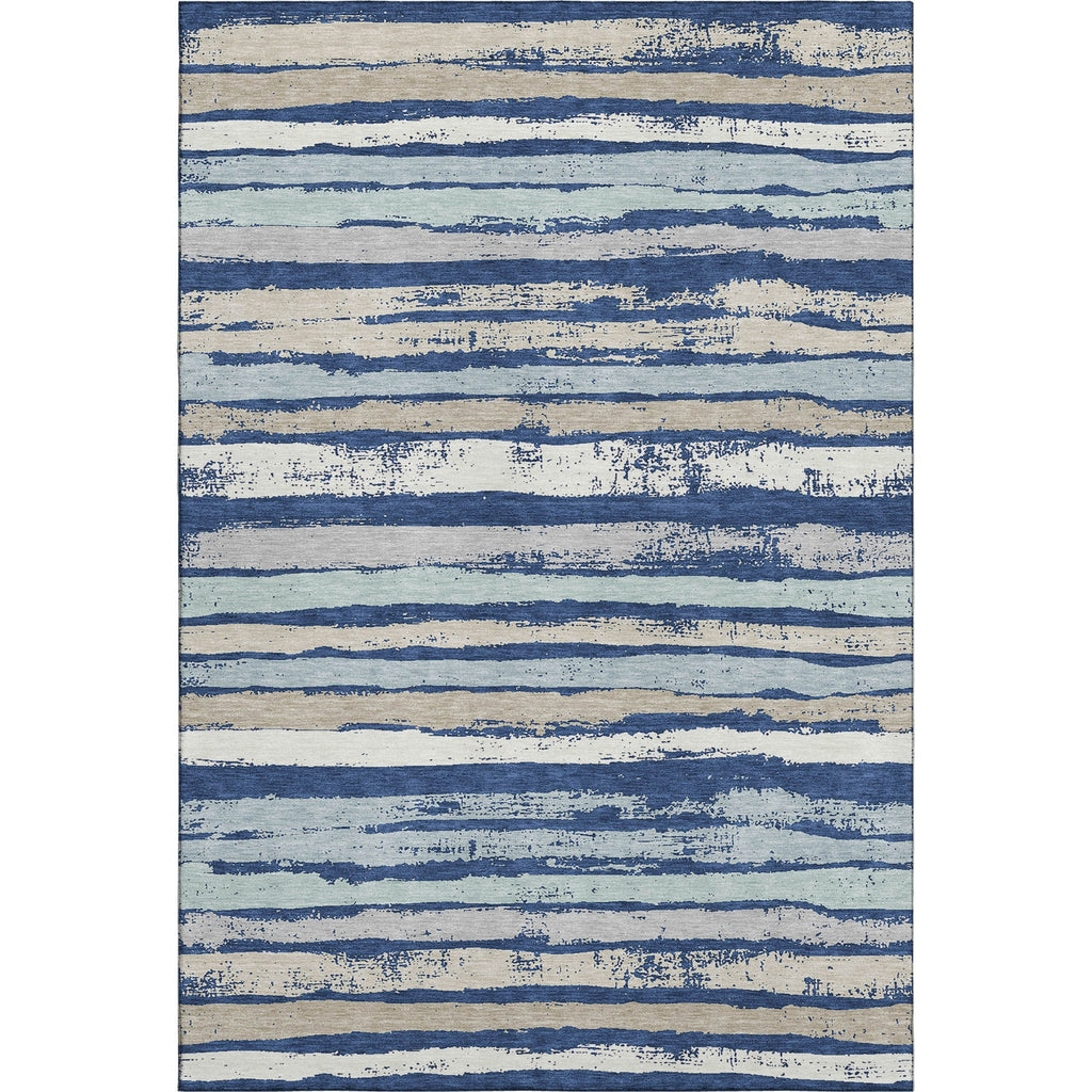 Piper Looms Mayfield Stripes AMF1019 Navy Machine Washable Area Rug main image