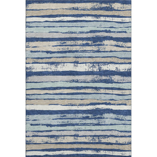 Piper Looms Mayfield Stripes AMF1019 Navy Machine Washable Area Rug main image