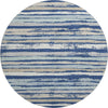 Piper Looms Mayfield Stripes AMF1019 Navy Machine Washable Area Rug Round Main Image