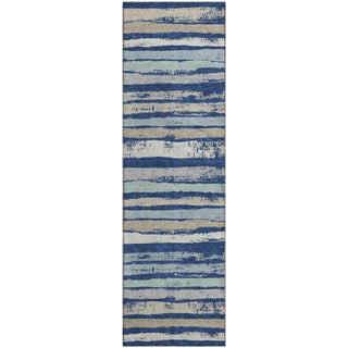 Piper Looms Mayfield Stripes AMF1019 Navy Machine Washable Area Rug Runner Main Image