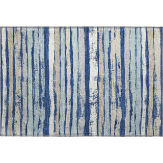 Piper Looms Mayfield Stripes AMF1019 Navy Machine Washable Area Rug Scatter Main Image