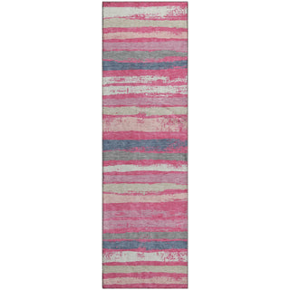 Piper Looms Mayfield Stripes AMF1019 Pink Machine Washable Area Rug Runner Main Image