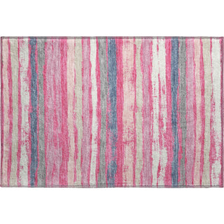 Piper Looms Mayfield Stripes AMF1019 Pink Machine Washable Area Rug Scatter Main Image