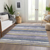 Piper Looms Mayfield Stripes AMF1019 Purple Machine Washable Area Rug Lifestyle Image Feature