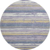 Piper Looms Mayfield Stripes AMF1019 Purple Machine Washable Area Rug Round Main Image