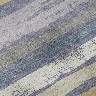 Piper Looms Mayfield Stripes AMF1019 Purple Machine Washable Area Rug Swatch Image