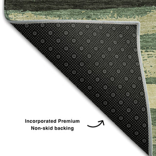 Piper Looms Mayfield Stripes AMF1019 Sage Machine Washable Area Rug Backing Image