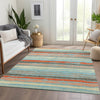 Piper Looms Mayfield Stripes AMF1019 Sky Machine Washable Area Rug Lifestyle Image Feature