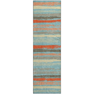 Piper Looms Mayfield Stripes AMF1019 Sky Machine Washable Area Rug Runner Main Image