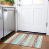 Piper Looms Mayfield Stripes AMF1019 Sky Machine Washable Area Rug Scatter Lifestyle Image Feature