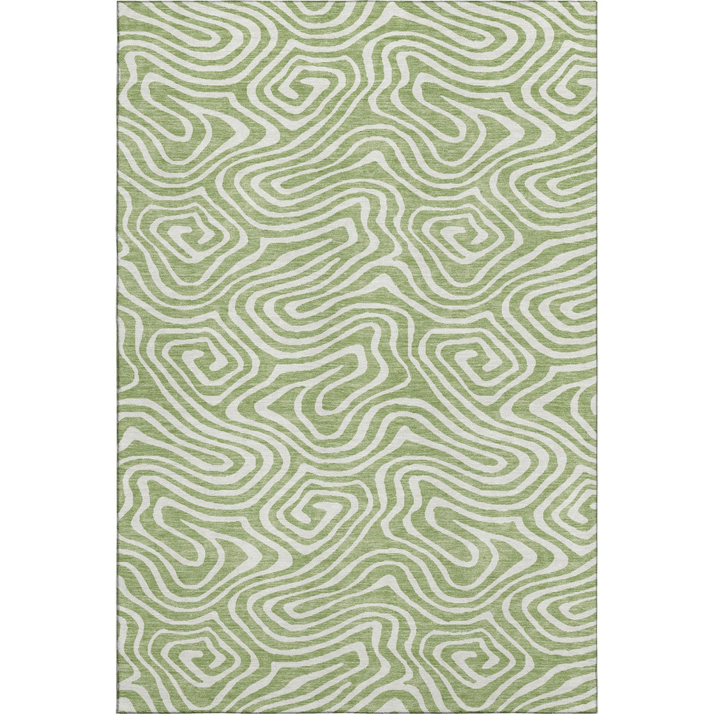 Piper Looms Mayfield Swirls AMF1020 Aloe Machine Washable Area Rug main image