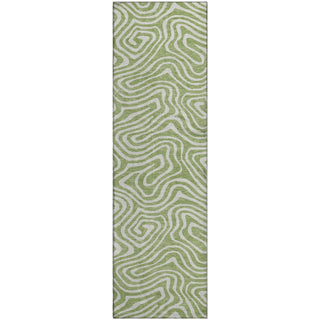 Piper Looms Mayfield Swirls AMF1020 Aloe Machine Washable Area Rug Runner Main Image