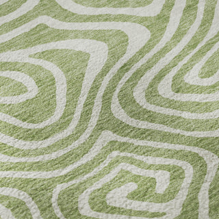 Piper Looms Mayfield Swirls AMF1020 Aloe Machine Washable Area Rug Swatch Image