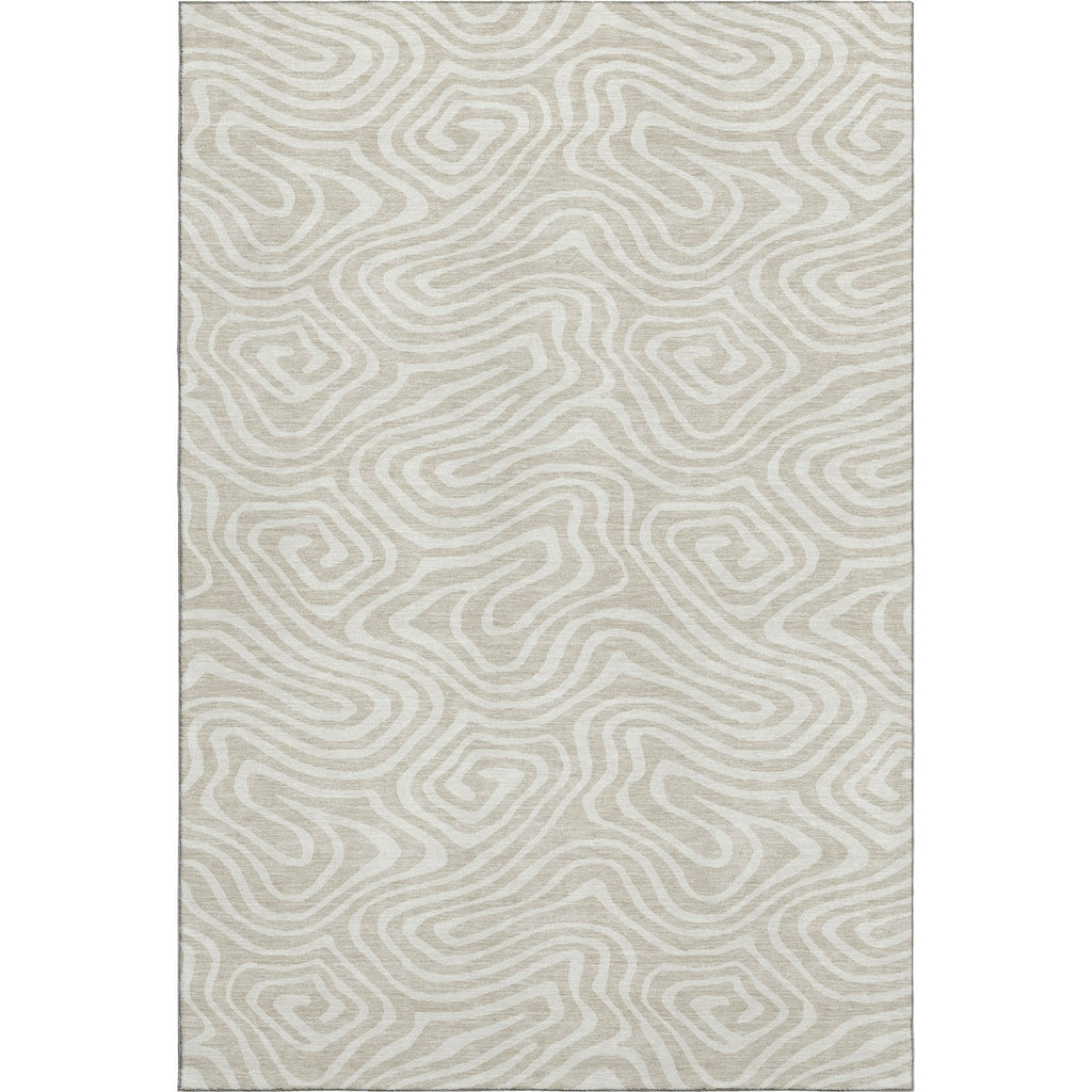 Piper Looms Mayfield Swirls AMF1020 Beige Machine Washable Area Rug main image