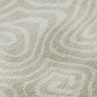 Piper Looms Mayfield Swirls AMF1020 Beige Machine Washable Area Rug Swatch Image