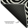 Piper Looms Mayfield Swirls AMF1020 Black Machine Washable Area Rug Backing Image