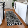 Piper Looms Mayfield Swirls AMF1020 Black Machine Washable Area Rug Runner Lifestyle Image Feature
