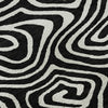Piper Looms Mayfield Swirls AMF1020 Black Machine Washable Area Rug Swatch Image