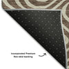 Piper Looms Mayfield Swirls AMF1020 Brown Machine Washable Area Rug Backing Image