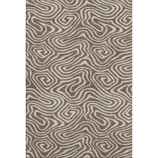 Piper Looms Mayfield Swirls AMF1020 Brown Machine Washable Area Rug main image