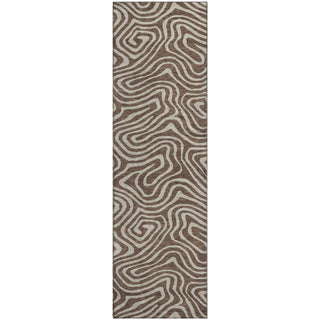 Piper Looms Mayfield Swirls AMF1020 Brown Machine Washable Area Rug Runner Main Image