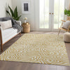 Piper Looms Mayfield Swirls AMF1020 Gold Machine Washable Area Rug Lifestyle Image Feature