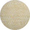 Piper Looms Mayfield Swirls AMF1020 Gold Machine Washable Area Rug Round Main Image