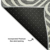 Piper Looms Mayfield Swirls AMF1020 Gray Machine Washable Area Rug Backing Image