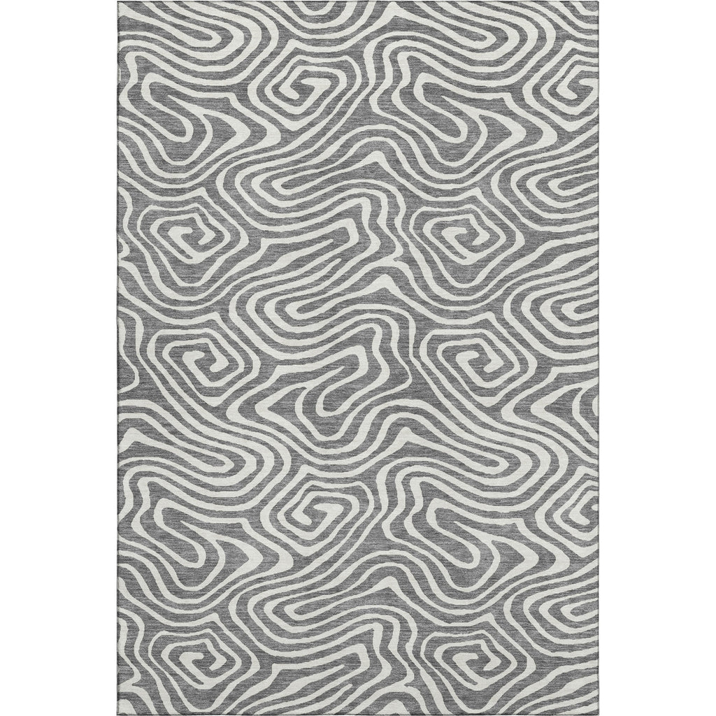 Piper Looms Mayfield Swirls AMF1020 Gray Machine Washable Area Rug main image